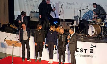Benedict Neuenfels, Susanne Wolff und Wolfgang Fischer waren mit STYX bereits im vergangenen Jahr beim 28. FILMKUNSTFEST MV erfolgreich © Edgar Hartung, FILMLAND MV